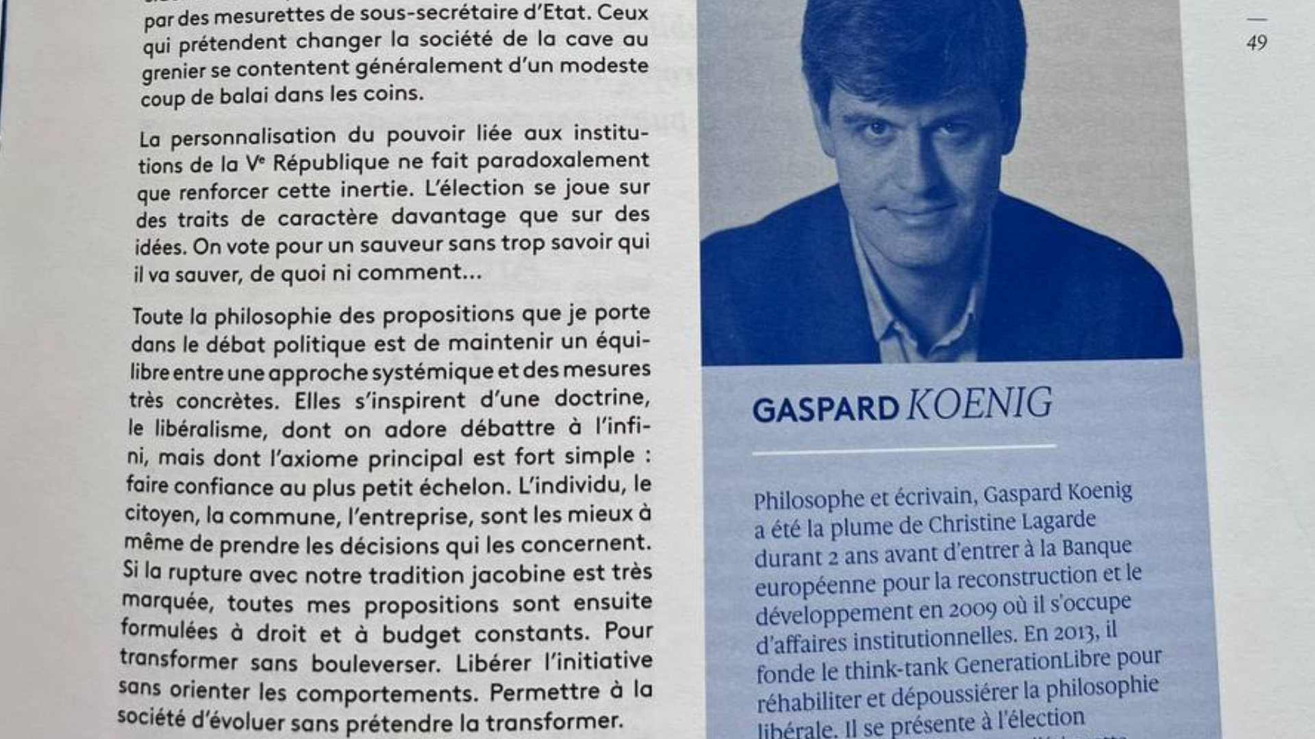 Pour une radicalité d’extrême-centre – Gaspard Koenig