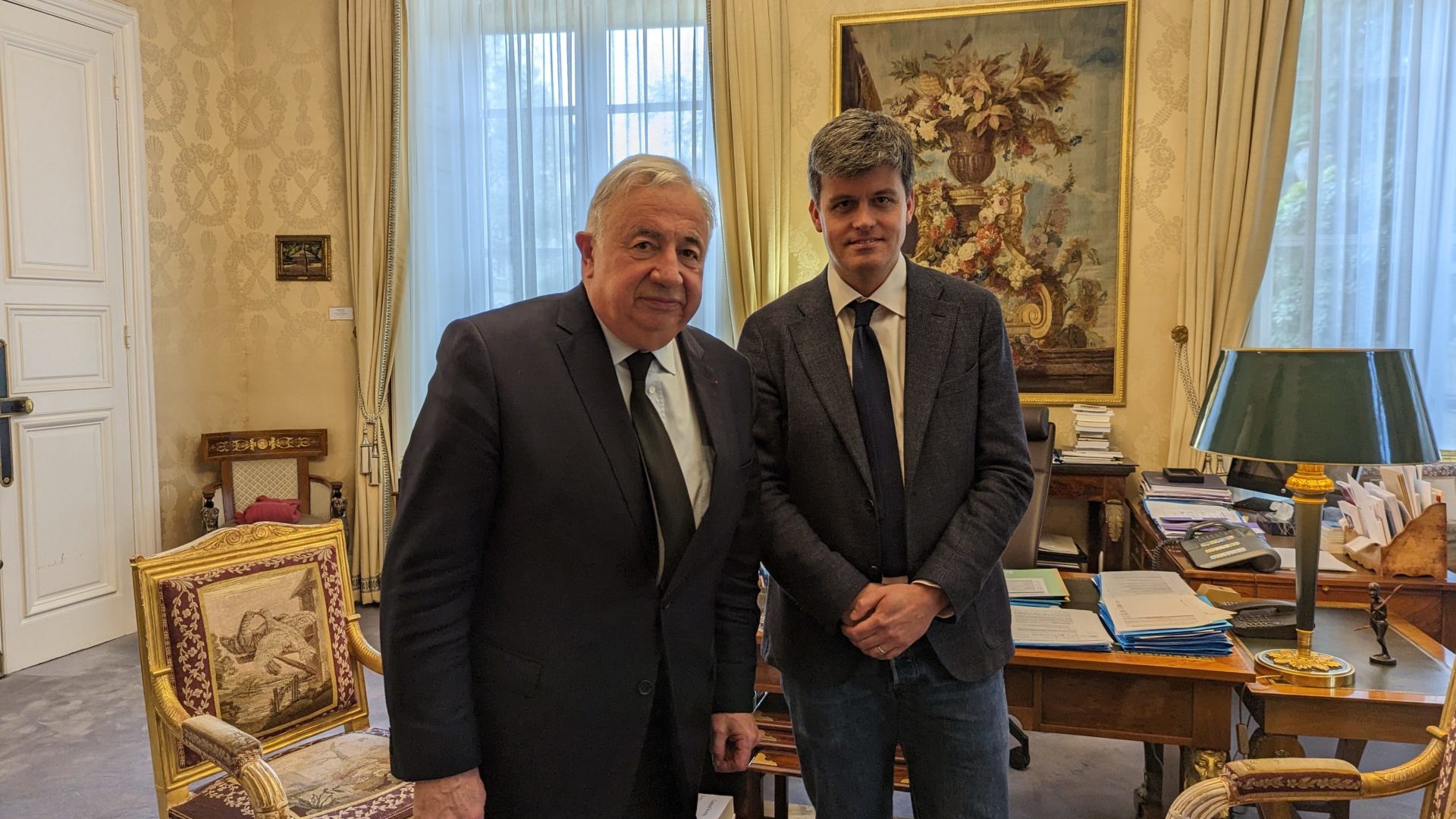 Sénat : Gaspard Koenig rencontre Gérard Larcher